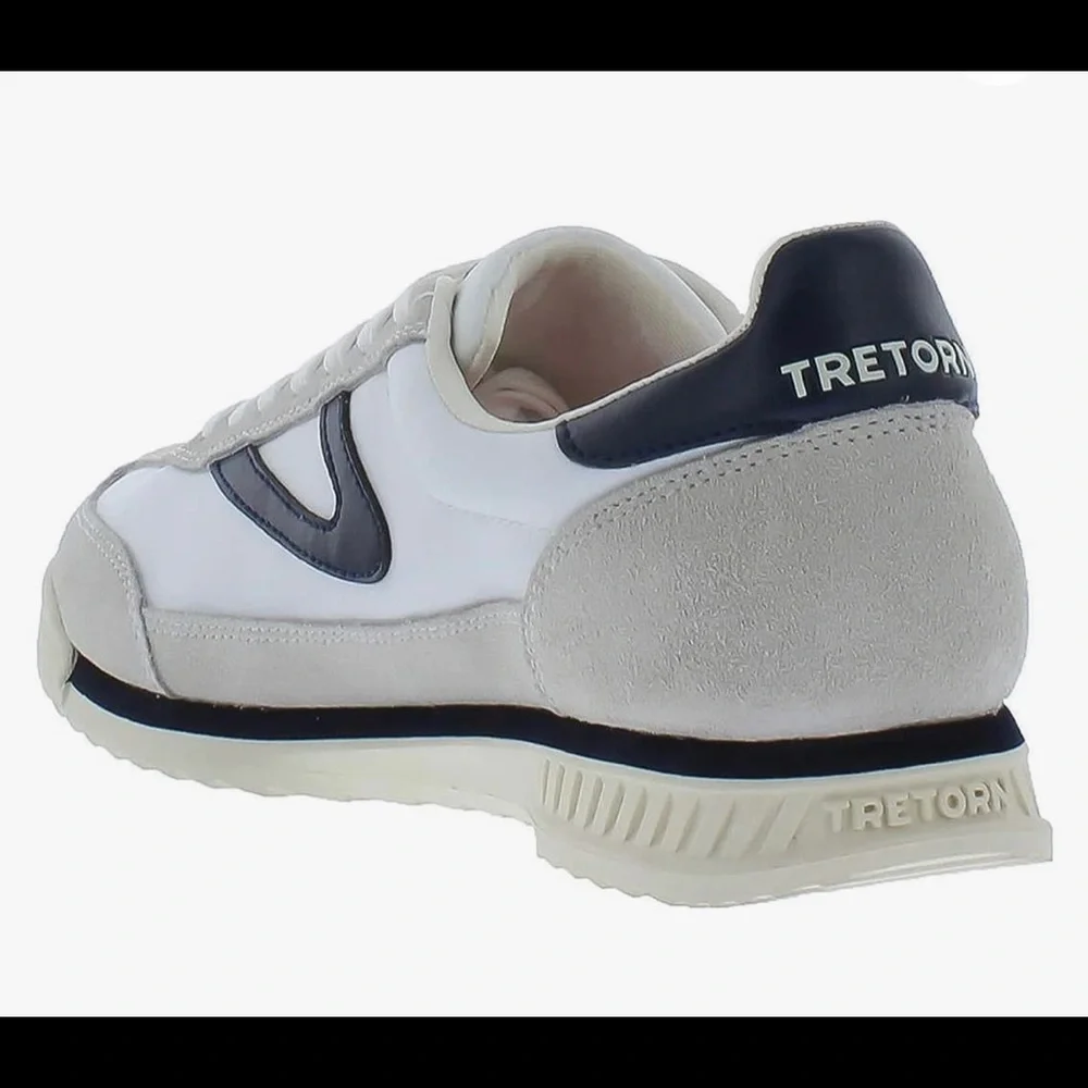 Tretorn Women's Rawlins White/Navy Retro Sneaker.  New!! Shoes Size 7.5 - Picture 2 of 6